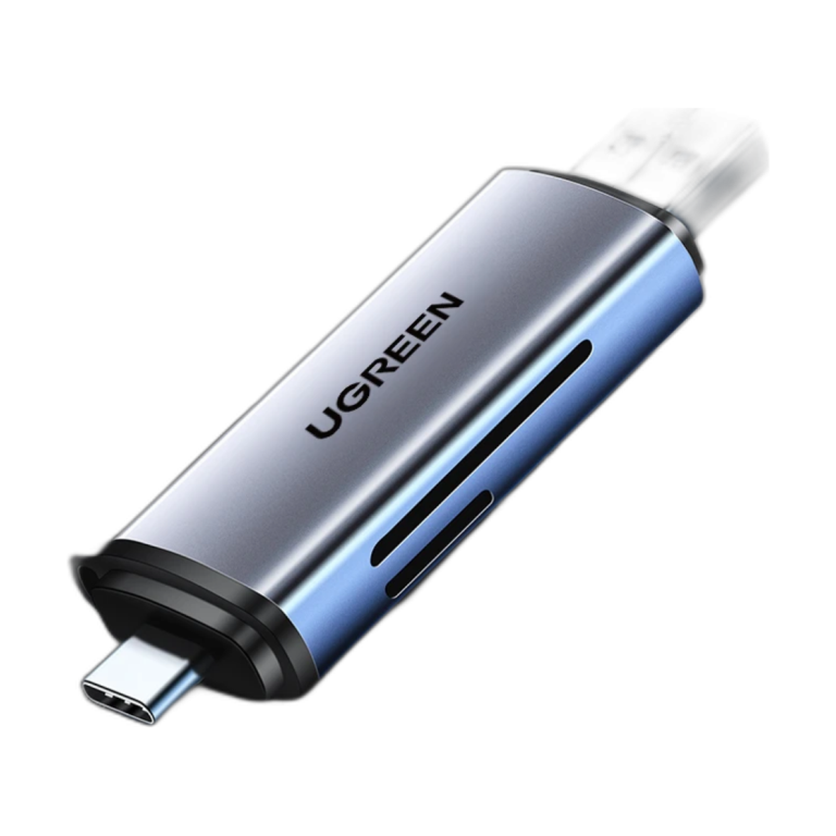UGREEN USB3.0 and USB-C SD MicroSD card reader adapter front view