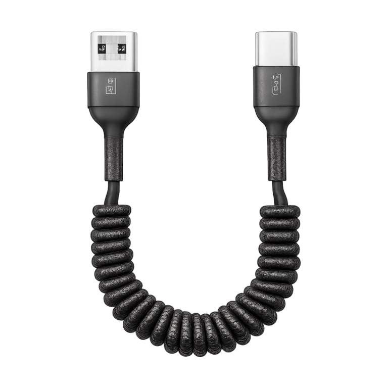 66W 5A fast charging Type-C retractable car cable front view