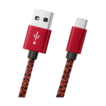 koovesy nylon braided USB Type-C fast charging cable close-up