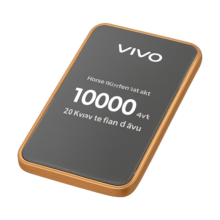 VIVO 10000mAh slim metal power bank front view