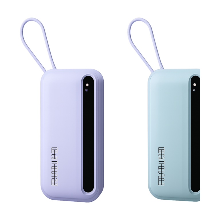 VIVO 50000mAh power bank with built-in cables front view