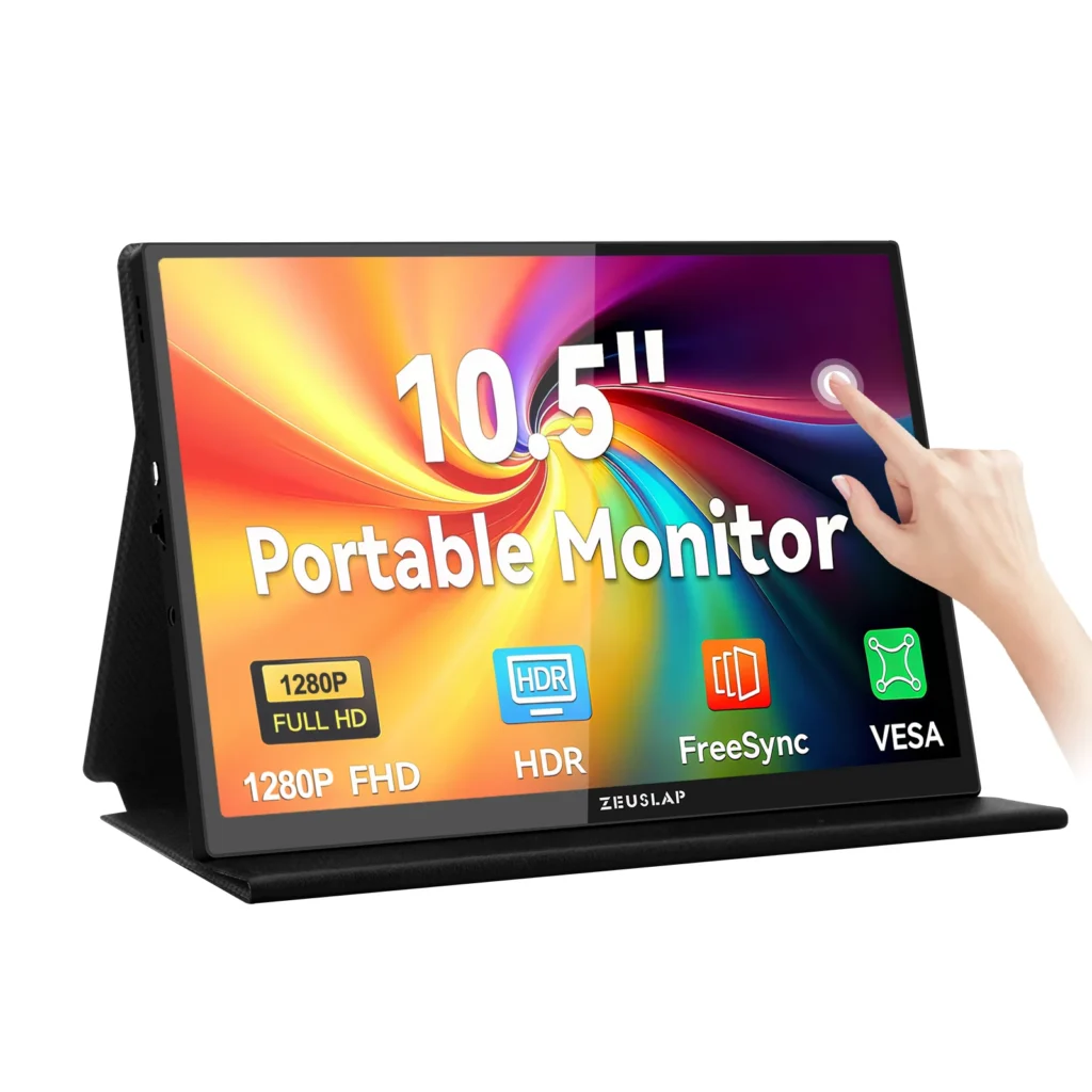 ZEUSLAP 10.5 inch portable FHD touch IPS monitor front view