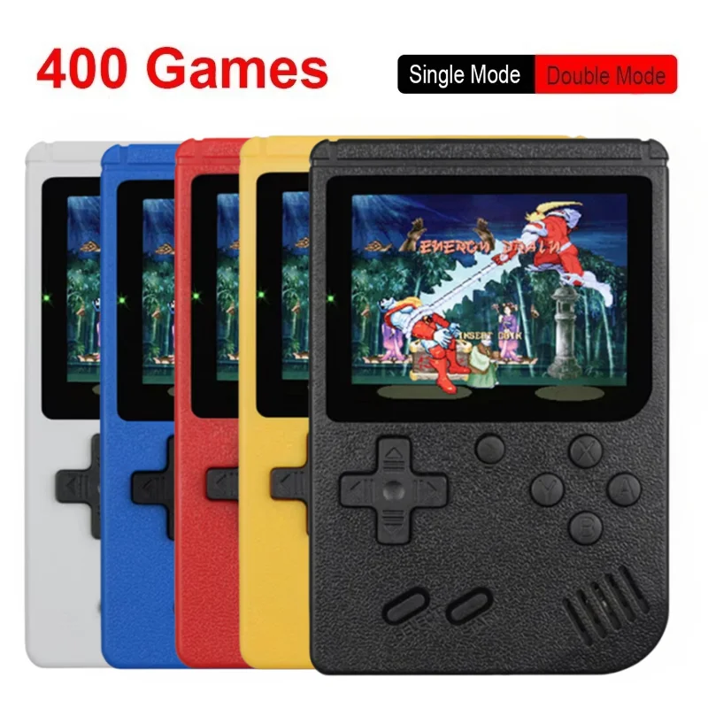 400 In 1 MINI Games Handheld Game Players Portable Retro Video Console Boy 8 Bit 3.0 Inch Color LCD Screen Games ZUIDID 400-in-1 mini handheld retro game console front view