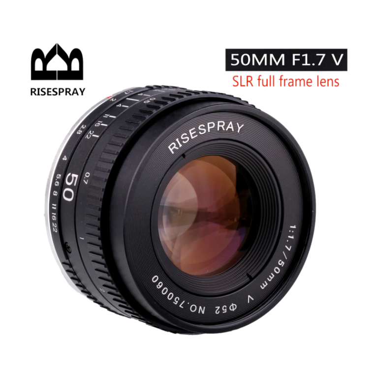 RISESPRAY 50mm F1.7 manual focus prime lens front view