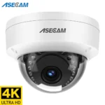 8MP 4K POE IK10 vandal-proof outdoor dome security camera front view