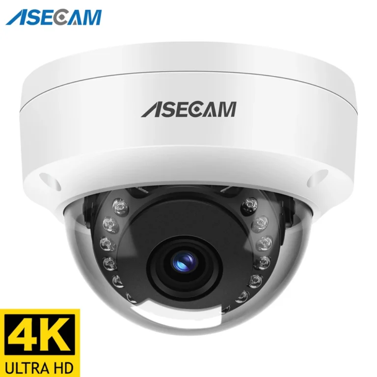 8MP 4K POE IK10 vandal-proof outdoor dome security camera front view