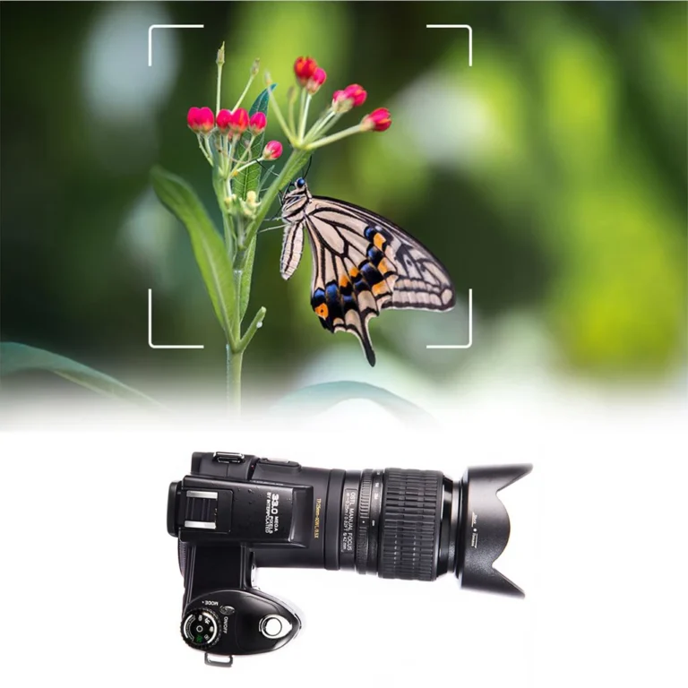 Full HD 1080P DSLR camera front view with 3.0 inch screen