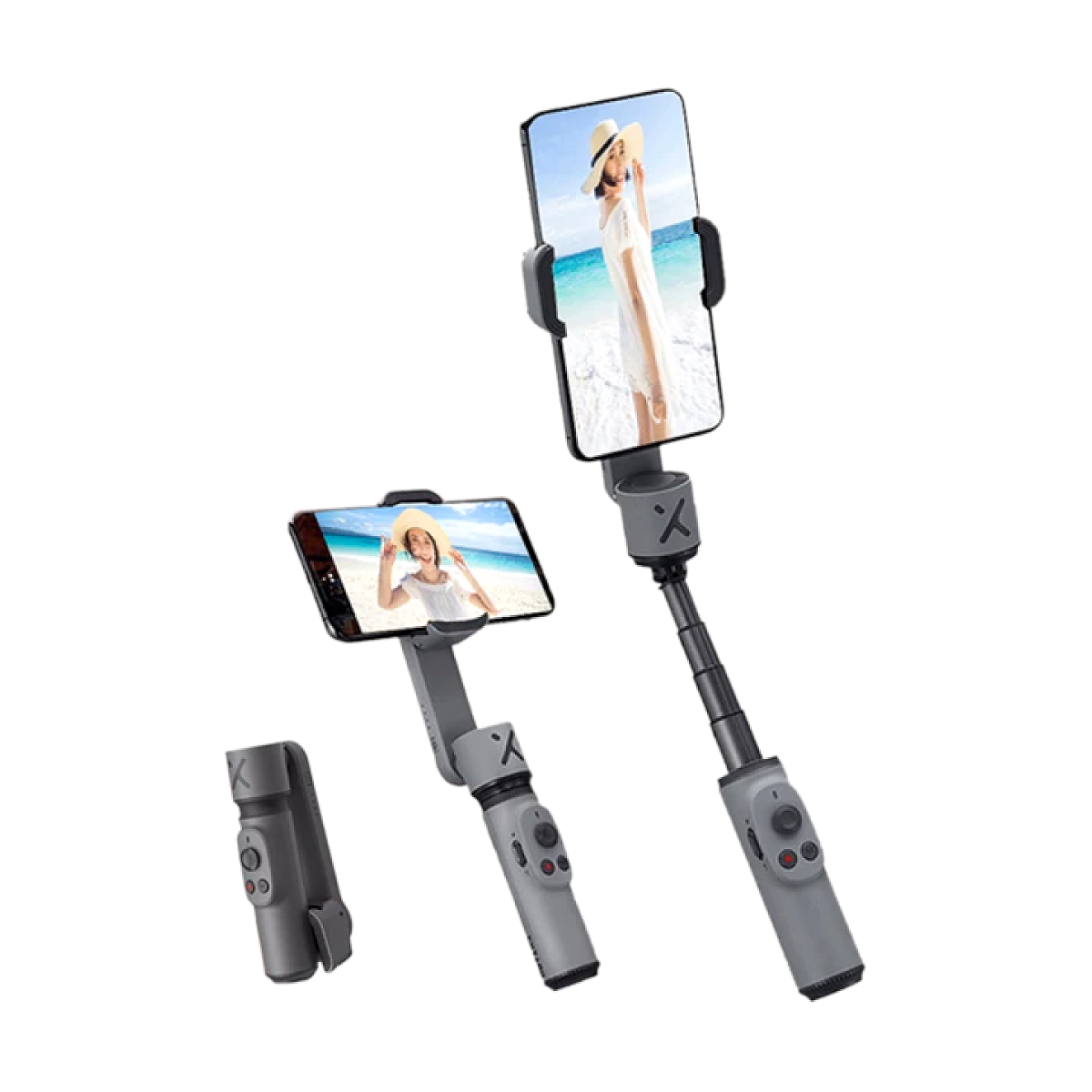 (USED) Zhiyun Smooth X 2-Axis Handheld Gimbal Stabilizer for iPhone 11/11 12 Pro 8 7 Plus Samsung Galaxy S8+ S8 Huawei Xiaomi-bg-clean Zhiyun Smooth X 2-Axis Handheld Gimbal Stabilizer folded