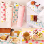Waterproof EVA foam sheet with floral and polka dot prints rolled out