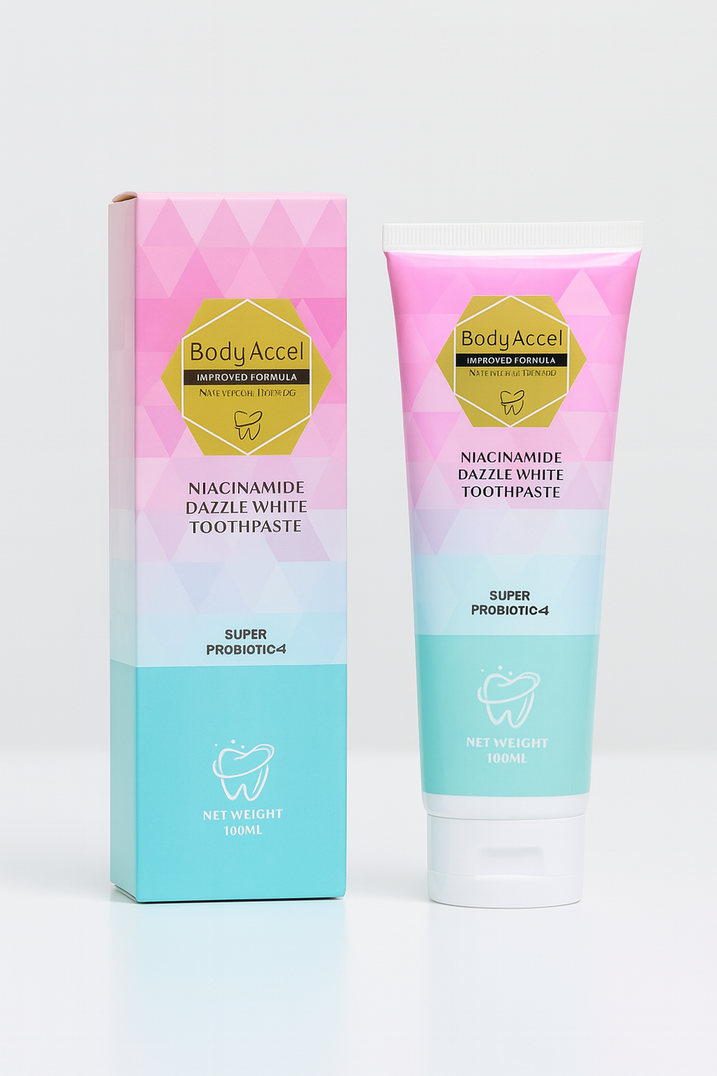 0110afea06298a3adf7bc80da539a33d.png Body Accel Niacinamide Whitening Toothpaste 100ml front view