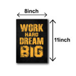 Pack of 6 Motivational quotes sticky wooden canvas frames for wall decore / motivation sticky phototiles for office and room wall decoration