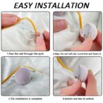 Premium Mushroom-Style Bedsheet Clips – Pack of 4 Elastic Quilt & Sheet Fixer Buckles (Random Color)