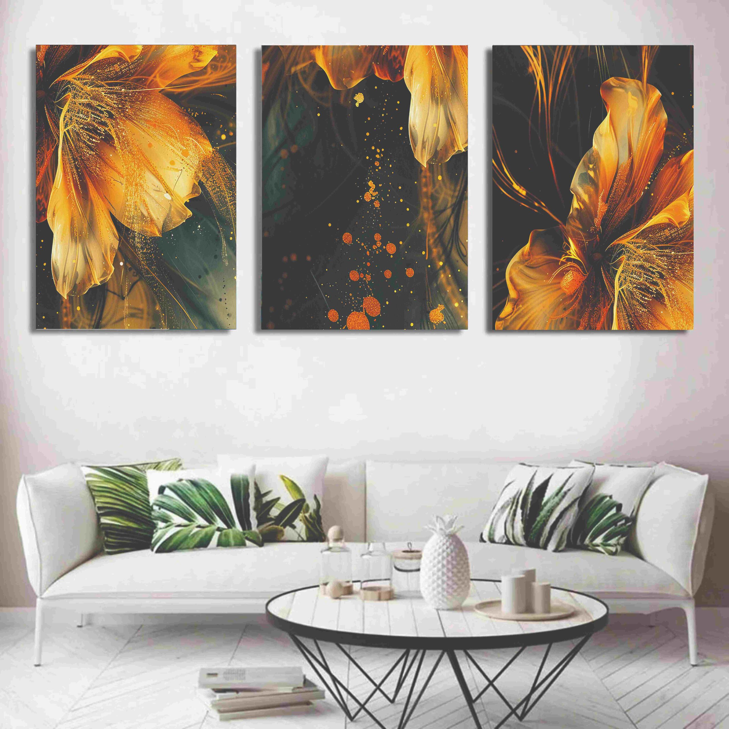 04122b69b133bc0288ec434fd1dd9ffe.jpeg Set of 3 wooden phototile frames with spiritual wall designs