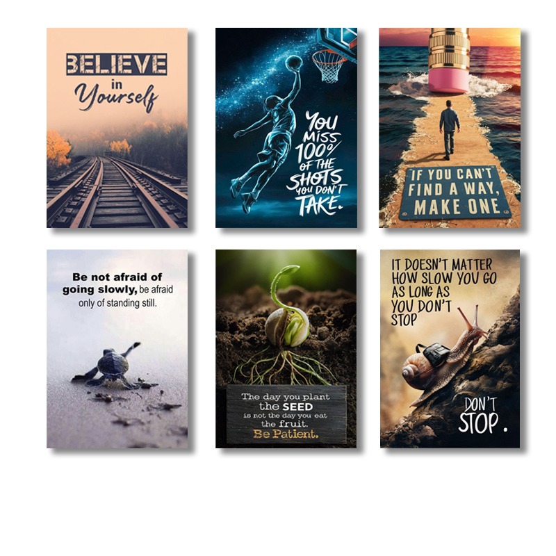 0597115eaa0e5483277d2efaa860de4a.jpeg 6 PC Wall Decor Cardboard Phototiles With Double Tape For Back Sticking Motivational Quotes With Images - Image 1