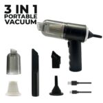 3-in-1 portable vacuum cleaner handheld device with charging cable