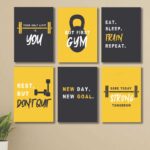 Set of 6 Wall Art Wooden Phototile Frames for Wall Decor