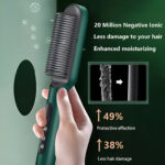 Hair Straightener Brush Model 909 front view