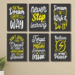 Set of 6 Wall Art Wooden Phototile Frames for Wall Decor