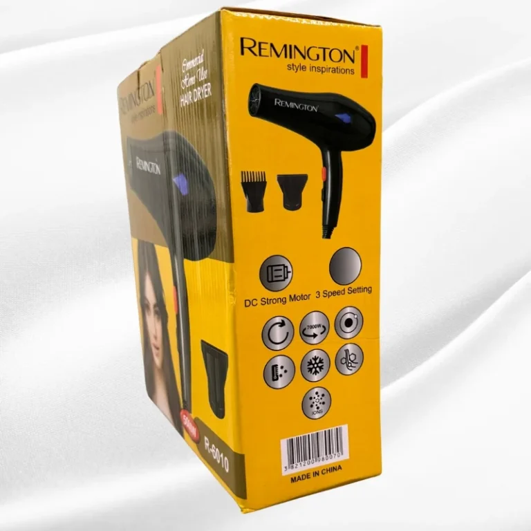 Remington Hair Dryer R-6010 front view with concentrator nozzle