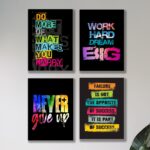 Set of 4 Premium Wall Art Photo Tiles – Modern Home Decor Sets 8x11