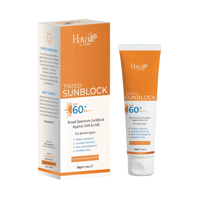 16_1755768892.webp Haya Tinted Sunblock SPF 60+ front packaging image