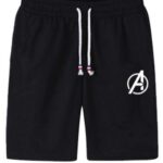 Avengers Logo Jersey Shorts for MEN | Black | Gym, Sports & Fitness Shorts