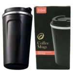 black stainless steel thermal flask with LED temperature display