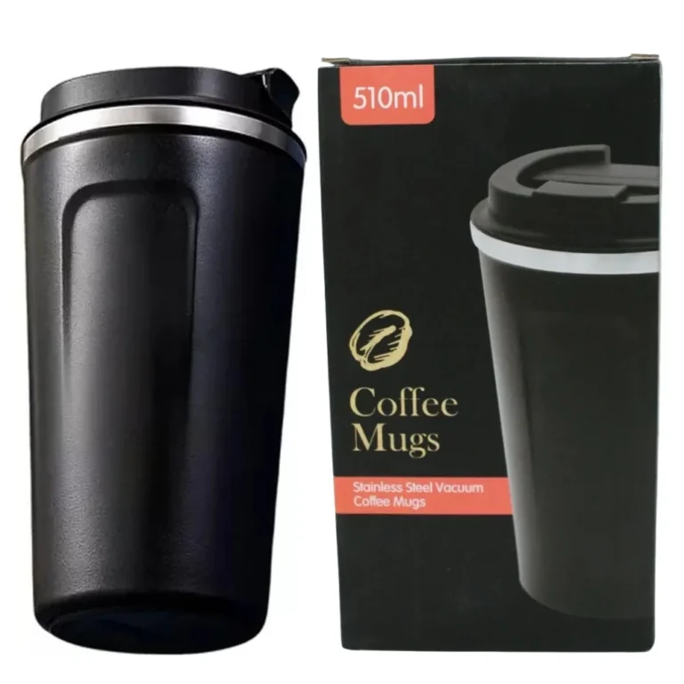 black stainless steel thermal flask with LED temperature display