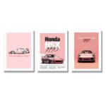 Set of 3 Premium Wall Art Photo Tiles – Modern Home Decor Sets 8x11