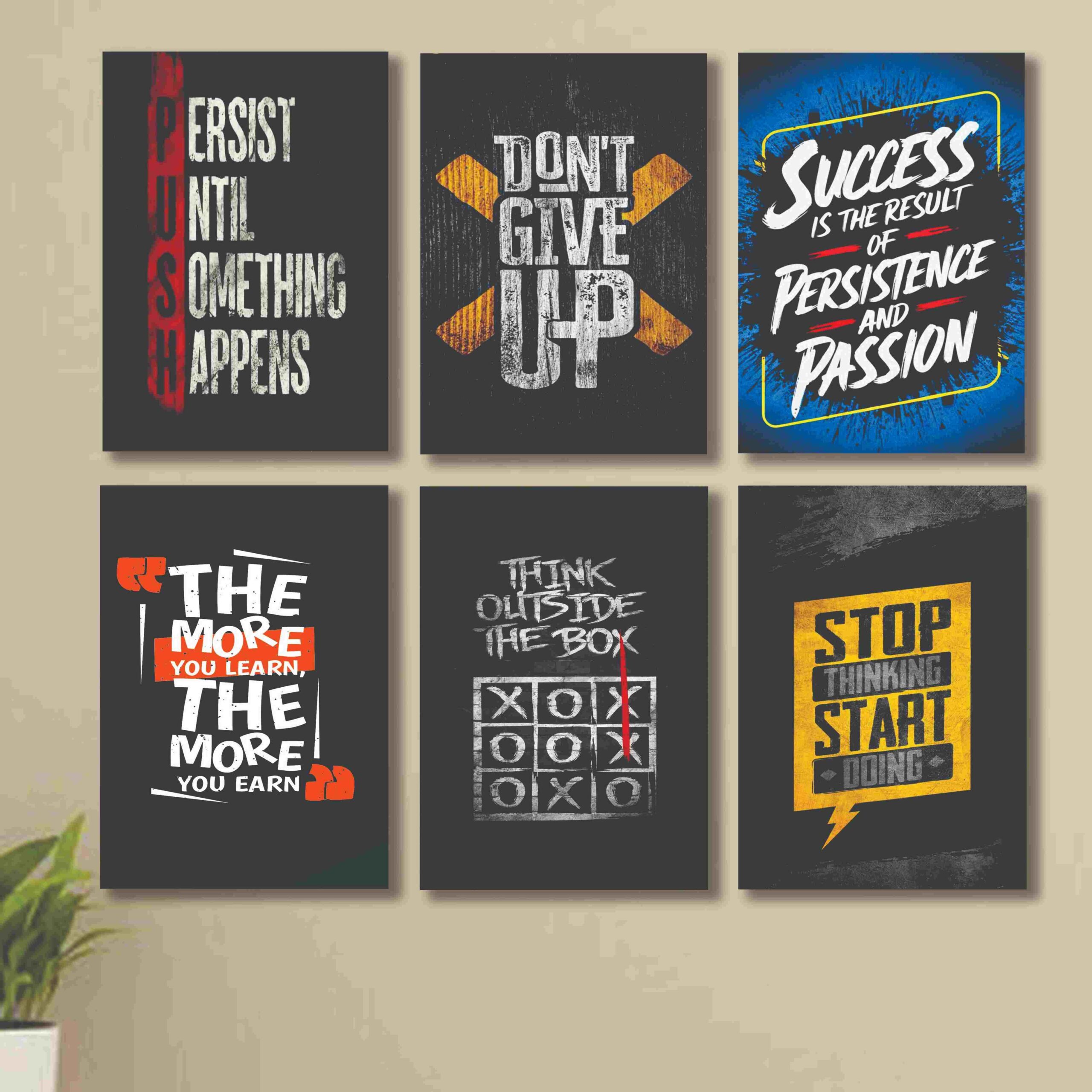 1cdcada261826b37ee64a514c2396cc6.jpg set of 6 Motivational sticky canvas frames for wall decore / sticky phototiles - Image 1