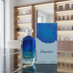 Sapphire perfume 100ml sleek bottle front view