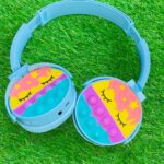 Cute Pop It Wireless Bluetooth Headphones Foldable Headset With Memory Card Support Wired And Wireless Modes Durable Quality Comfortable Use - Without Box(Random Color)