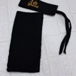 Premium embroidered Saudi niqab in soft chiffon fabric front view