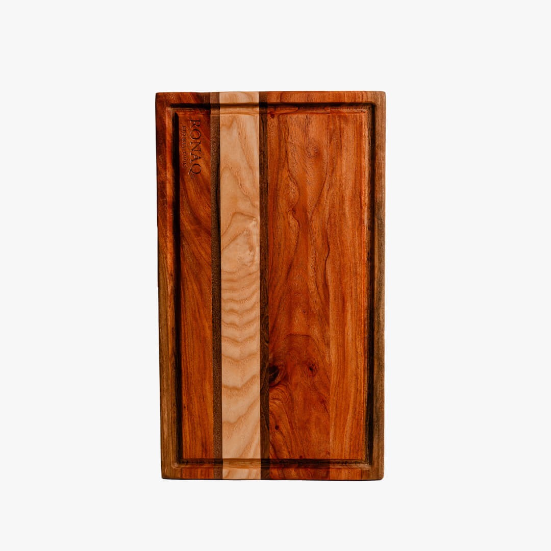 23.jpg Oak Walnut Neem Stripes Edge-Grain Cutting Board - Image 1