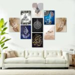 Home Decoration Item 9 Pcs Wall Decor Photo On Wall Canvas Art Decor For Home Easy Set Up With Bothside Tape