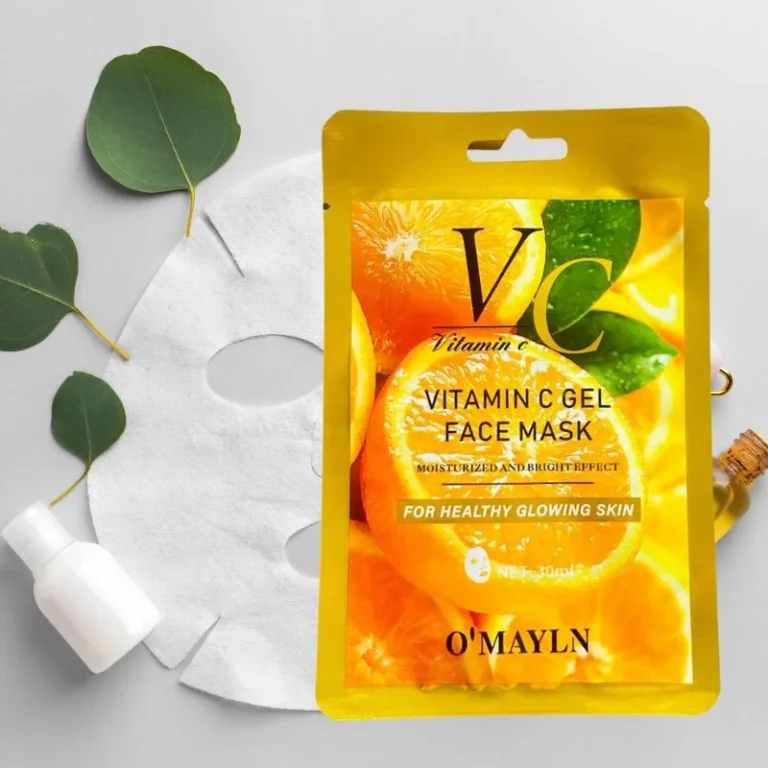 O’Mayln Vitamin C gel face mask pack of 2 front view