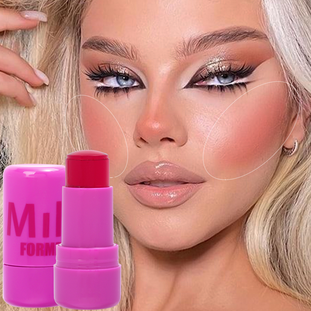 2a6e6886949a436d4dfcb4247e7ece15.jpg pack of 4 Cheek Lip Tinted Moistured Blush Stick Eyes Cheek Lip Brighten Cream Water Jelly Tint Stick Matte Contour Makeup - Image 1