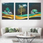 Set of 3 Wall Art Wooden Phototile Frames for Wall Decor