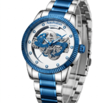 Luxury Skeleton Dial Quartz Watch For Men Elegant Stainless Steel Design | Non Waterproof | Without Box