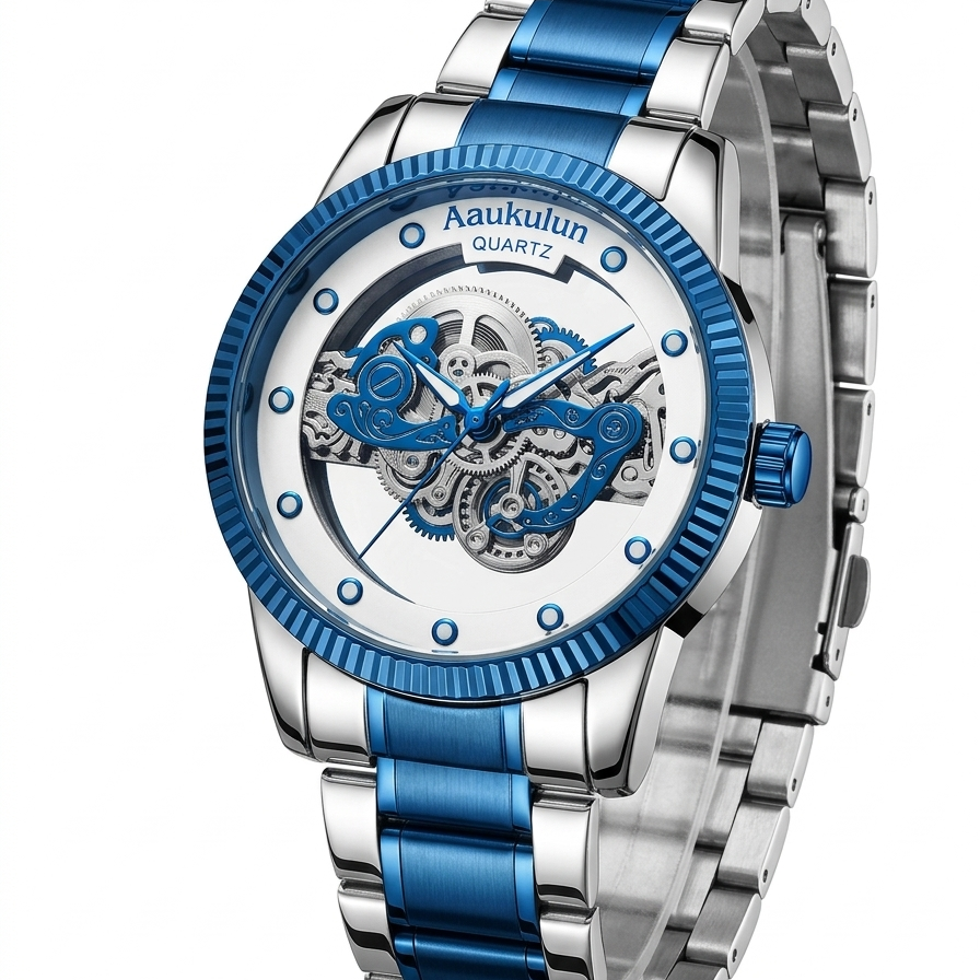 32622d7bb4bc430fc30768a1f373989b.png Luxury men's skeleton dial quartz watch front view