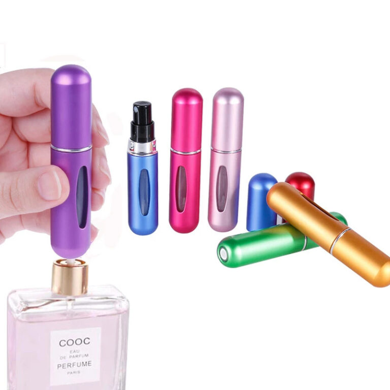 Portable refillable mini perfume atomizer in assorted colors