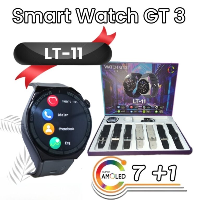 LT-11 GT 3 Smart Watch front view with touchscreen display