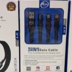 3-in-1 fast charging cable with Type-C, Micro USB, and Lightning connectors