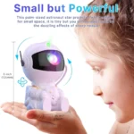 Mini Astronaut Galaxy Projector showing star and nebula projection