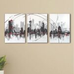 Set of 3 Premium Wall Art Photo Tiles – Modern Home Decor Sets 8x11