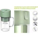 Portable Crusher Juicer 2-in-1 mini blender with 6 blades