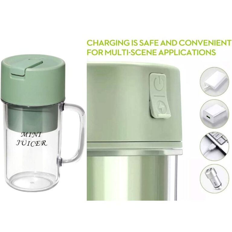 Portable Crusher Juicer 2-in-1 mini blender with 6 blades