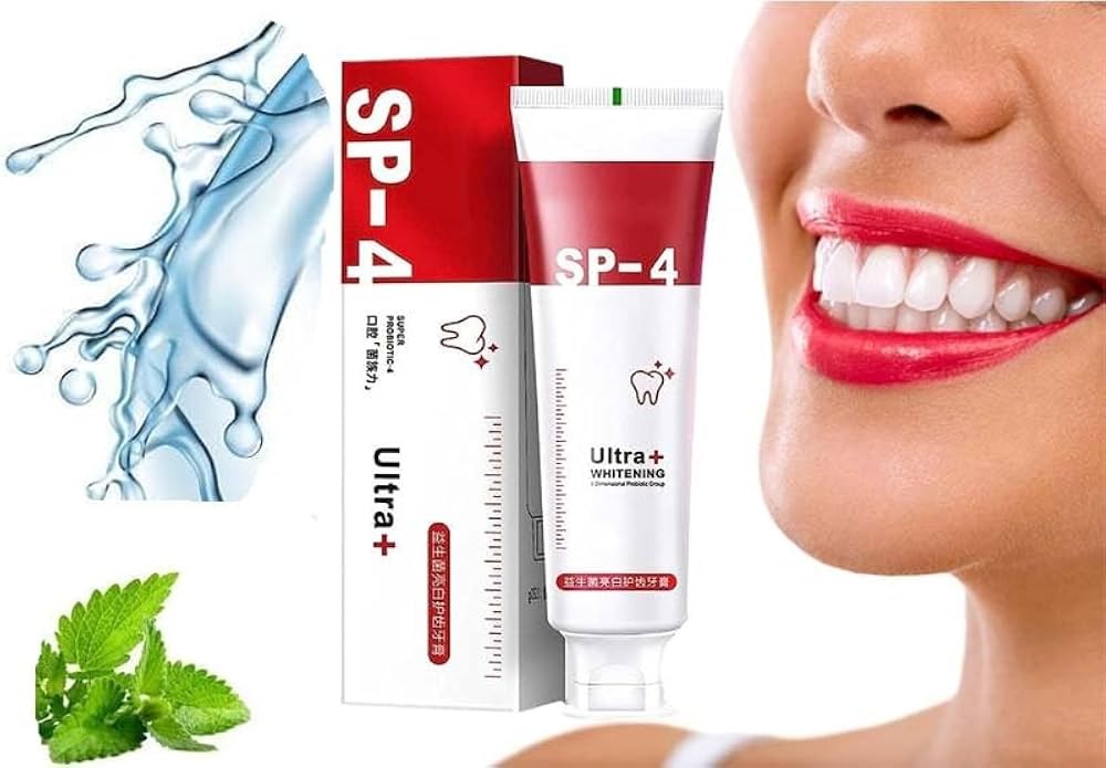 40b0a60ec8579e9f201d451dd71b2528.jpg Tube of Yayashi SP 4 Ultra Whitening Toothpaste front view
