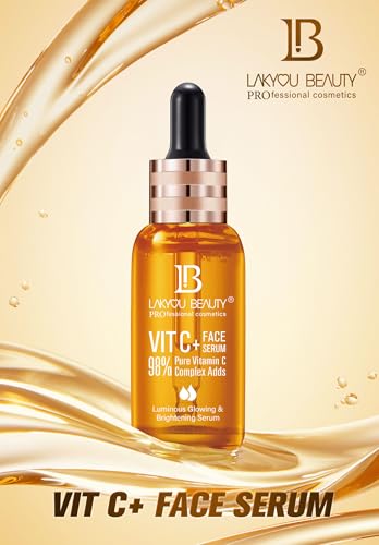 Version 1.0.0 Lakyou Beauty Vitamin C Face Serum – 98% Pure Vitamin C Complex for Luminous Glow, Brightening, Firming & Repairing, 50ml - Image 1