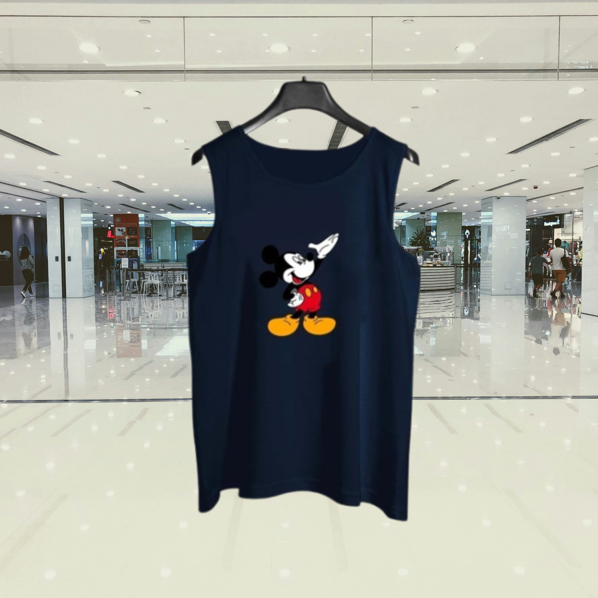 450shots_so.png Mickey Mouse Sando tank top for Men Workout Tank top gym shirts for men | Sleeve-Less Shirt - Image 1